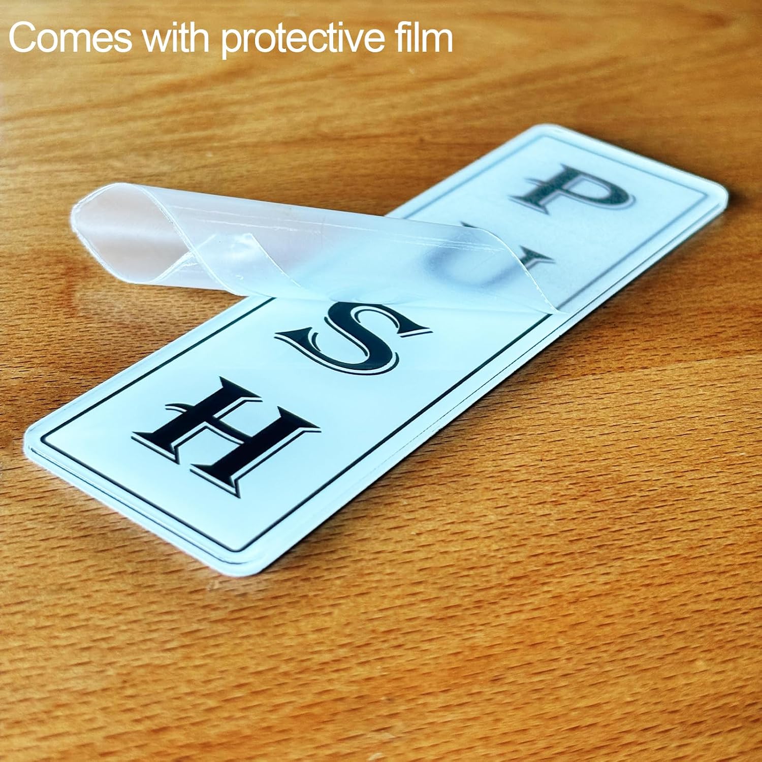 Push Pull Door Signs, 4 Pack - White Acrylic, Self-Adhesive Vertical Signs for Glass & Side Doors – 1.5x4.9" Indoor/Outdoor Use for Stores, Cafes, Offices, Shops image 4