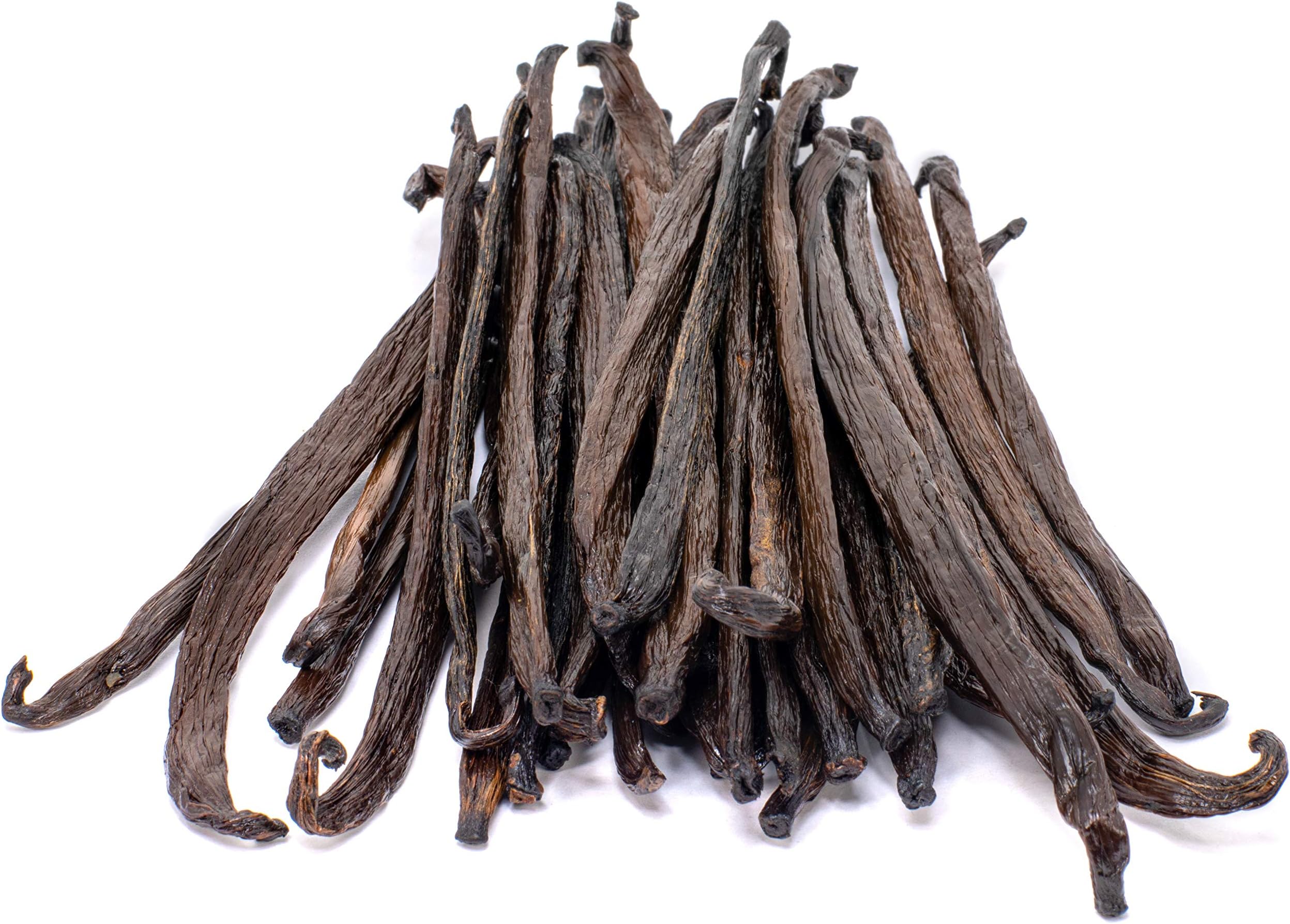 Tahitian Vanilla Beans - Grade A, 35 Whole Beans, 5~6 inches long
