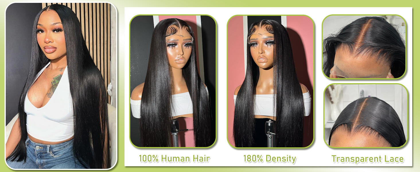 Amazon.com : Nawpum 14 Inch Straight Lace Front Wigs Human 