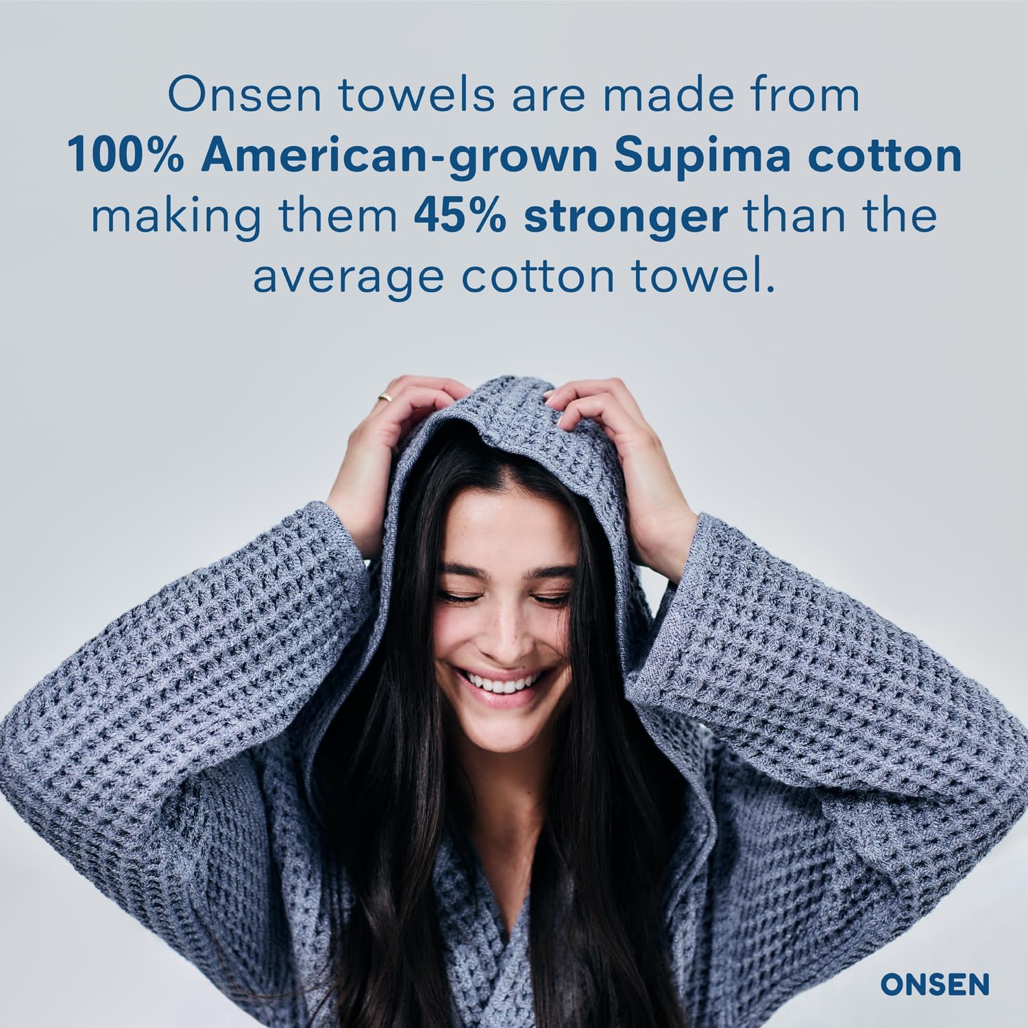 ONSEN Waffle Bath Sheet Set – 3-Piece Cotton Bundle with Bath Sheet, Hand and Face Towels – Lightweight, Quick Dry, and Absorbent – Ideal for Bathroom, Gym, Guest Use – Oatmeal