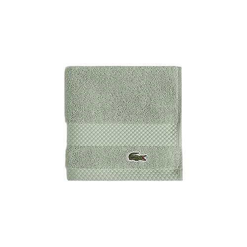 Lacoste Heritage 100% Supima Cotton Wash Cloth, Aloe, 13" x