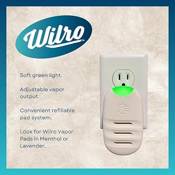 Wilro Waterless Vaporizer Includes Two Menthol and Two Lavender Vapor Pads