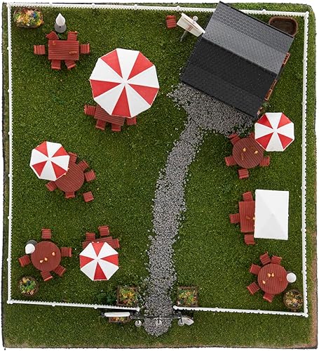 Miniatura 7 de Lionel Anheuser-Busch Biergarten HO Gauge Kit de construcción de tren modelo
