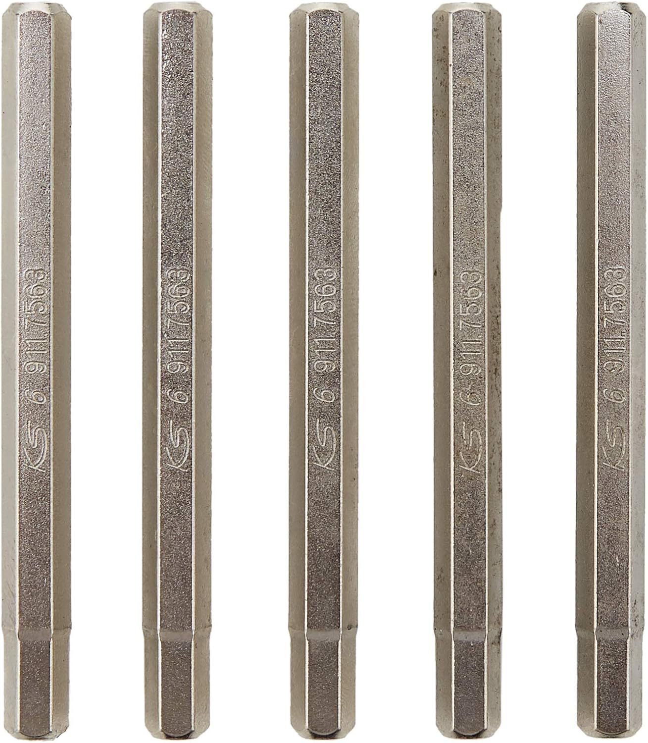 KS Tools 1/4" Classic Bit Hexagon, 75mm, 6mm, Pack of 5, one Size, Clear