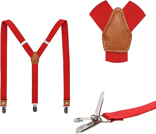 Miniatura 2 de JAIFEI - Juego de tirantes y corbatín preatado para niños y hombres, casual y formal