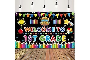 Welcome to 1st Grade Banner, First Day of School Backdrop