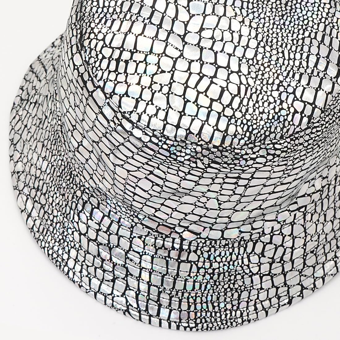 Shiny Metallic Bucket Hat Reversible Beach Fisherman Hats for Women Men image 5