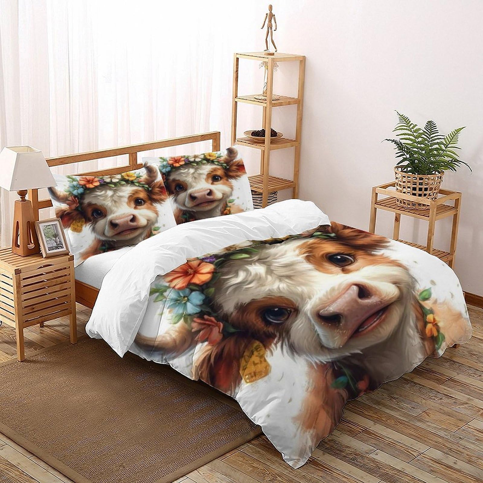 Housse de couette fermeture éclair anti-glissement pour lit 2 personnes Super King size