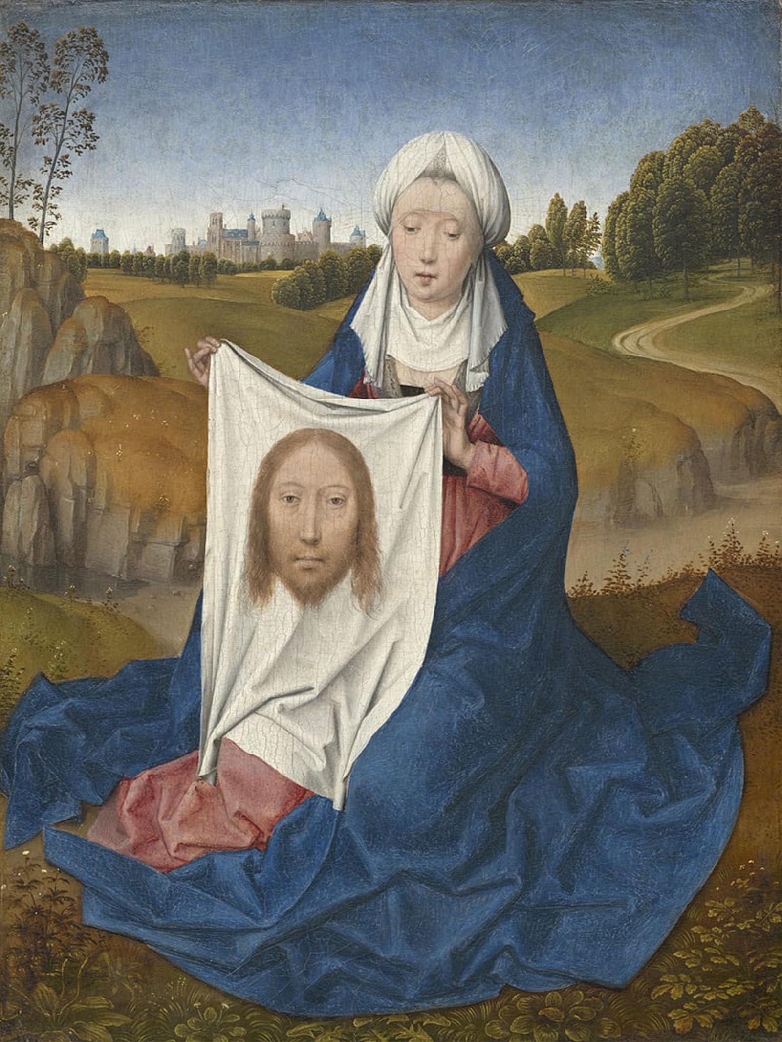 POSTERIIk Famous Modern Artwork Art Mural St Veronica by Hans Memling Oil Paintings Pictures for Home Decor 60x90cm