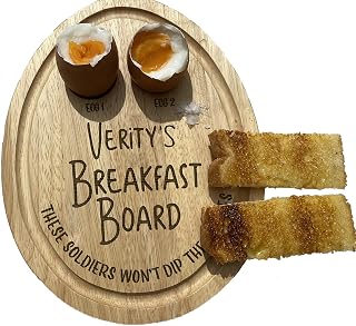 Egg Shaped Breakfast Board Eggy Dippy Soldiers Personalised Gift