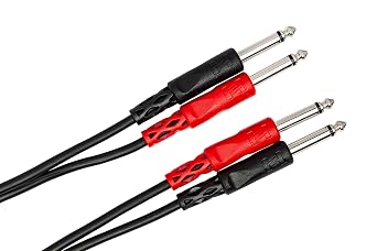 Hosa Stereo Interconnect Cable - 2 Meters & 3.5 mm TRS to Dual 1/4 TS Stereo Breakout Cable - 3 Feet
