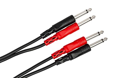 Hosa Stereo Interconnect Cable - 2 Meters & 3.5 mm TRS to Dual 1/4 TS Stereo Breakout Cable - 3 Feet