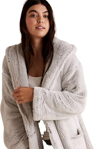 Miniatura 2 de Marks & Spencer womens Loungewear Plush Fleece Hooded Long RobeBathrobe
