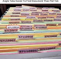Vista 7 de Jovitec Pestañas para carpetas de archivos, 120 pestañas de plástico para colgar y 120 insertos para organizar e identificar archivos rápidos, fácil