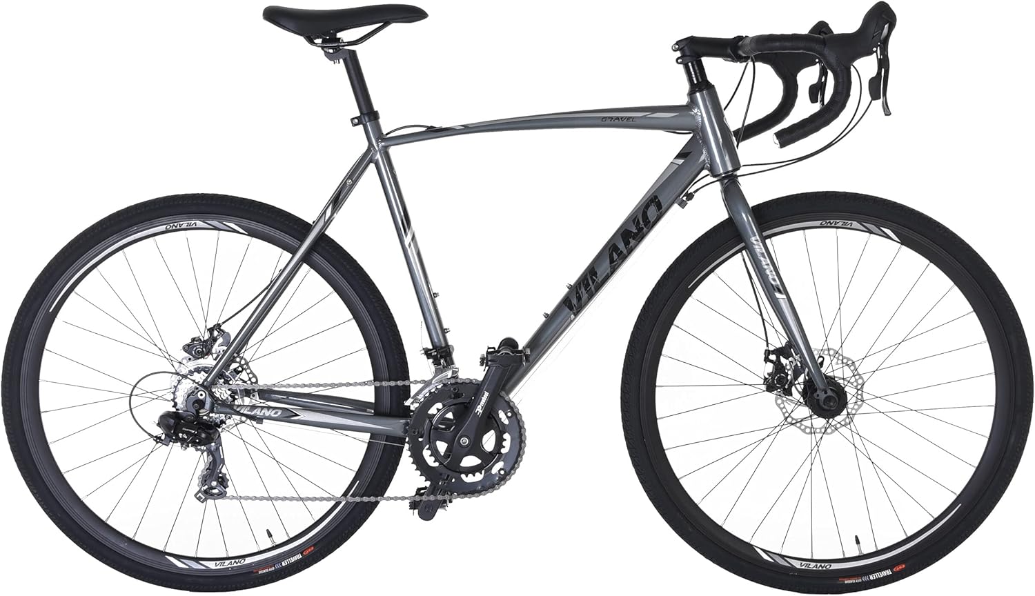 Vilano Gravel Bike with Disc Brakes, 14 Speeds, Road and Trail Bicycle Drop Bars : Sports & Outdoors