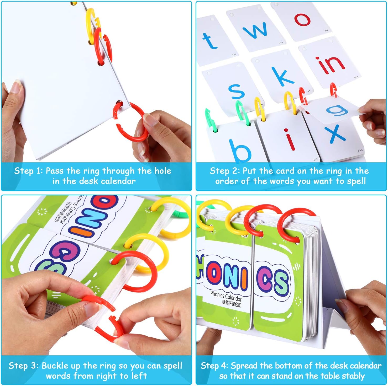Outus Sight Words Flash Cards Alphabets Flash Cards Set, Sight Words Flash Cards 66 Cards with 132 Pictures, Educational Learning Kindergarten Flashcards for Toddlers Educational Tools : Toys & Games