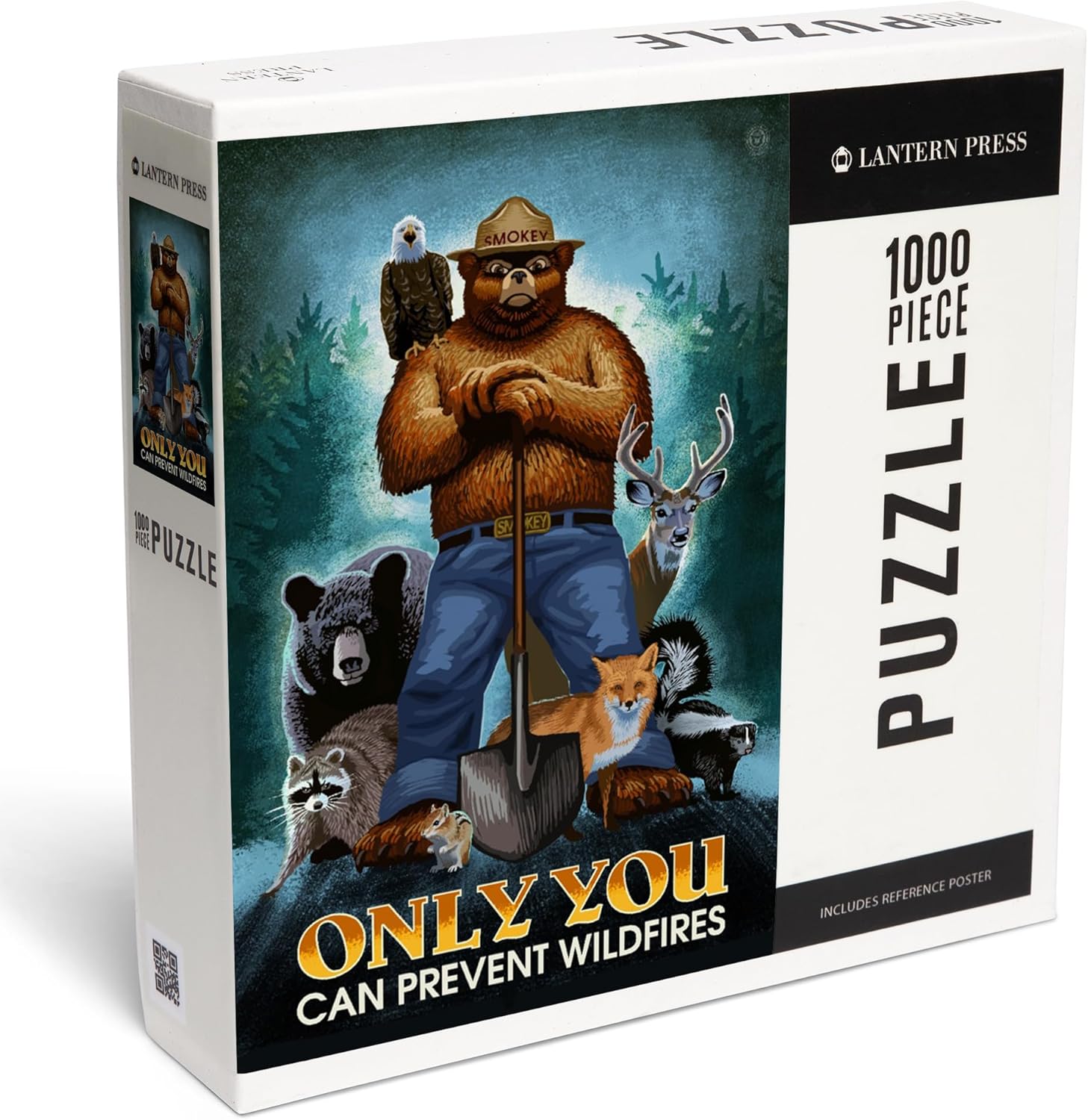 Lantern Press Smokey Bear, Only You Can Prevent Wildfires 1000 Piece Jigsaw Puzzle for Adults, Made in USA with Reference Poster