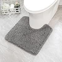 Vista 127 de MIULEE Alfombras de baño naranjas en forma de U, de microfibra suave y absorbente, antideslizantes, de secado rápido, esponjosas, para base
