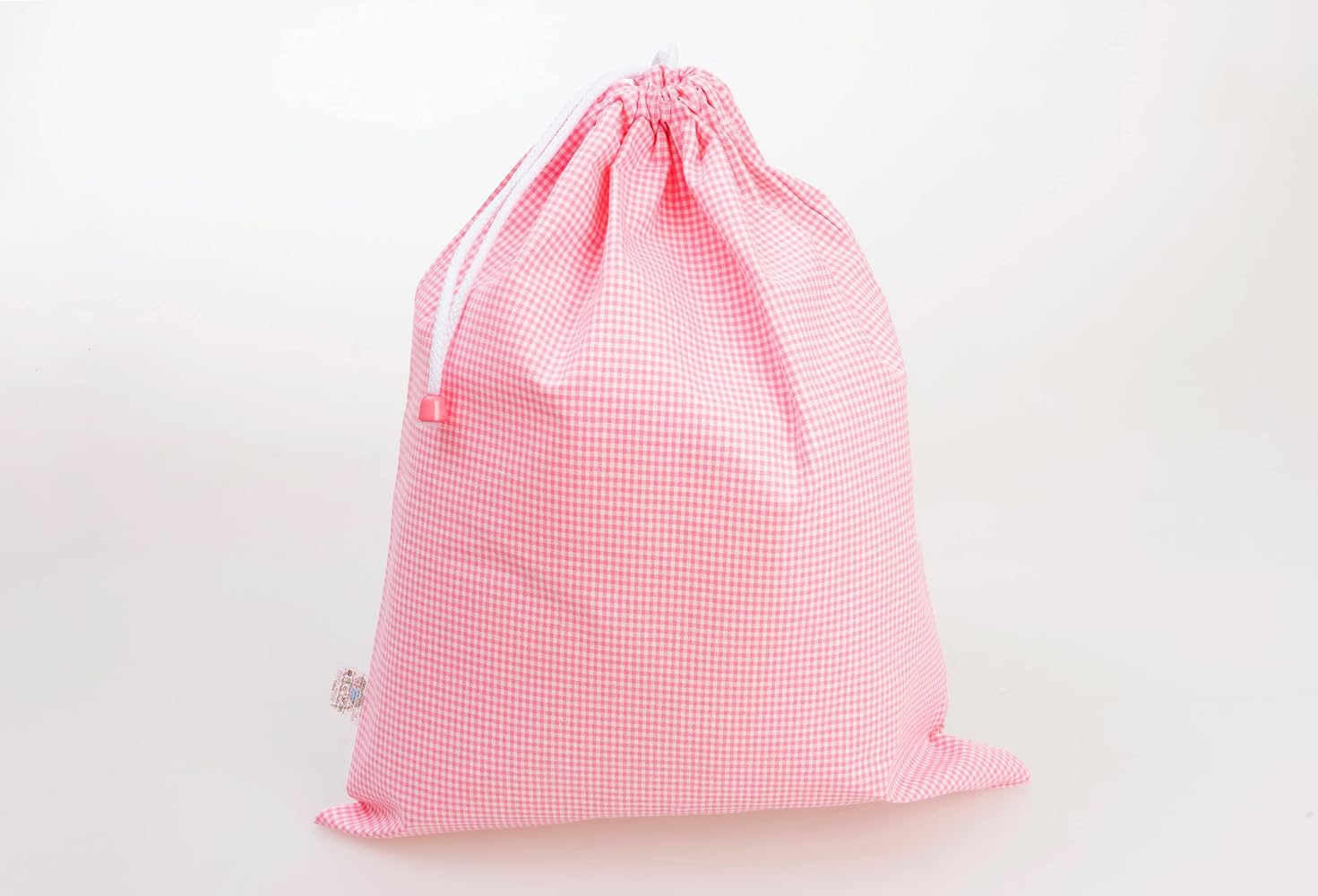 Filet Kindergartentasche – Rot-Weiß Vichy-Karo, Personalisierbar Mit Aida-Stoffband, 42x34 Cm, Made In Italy