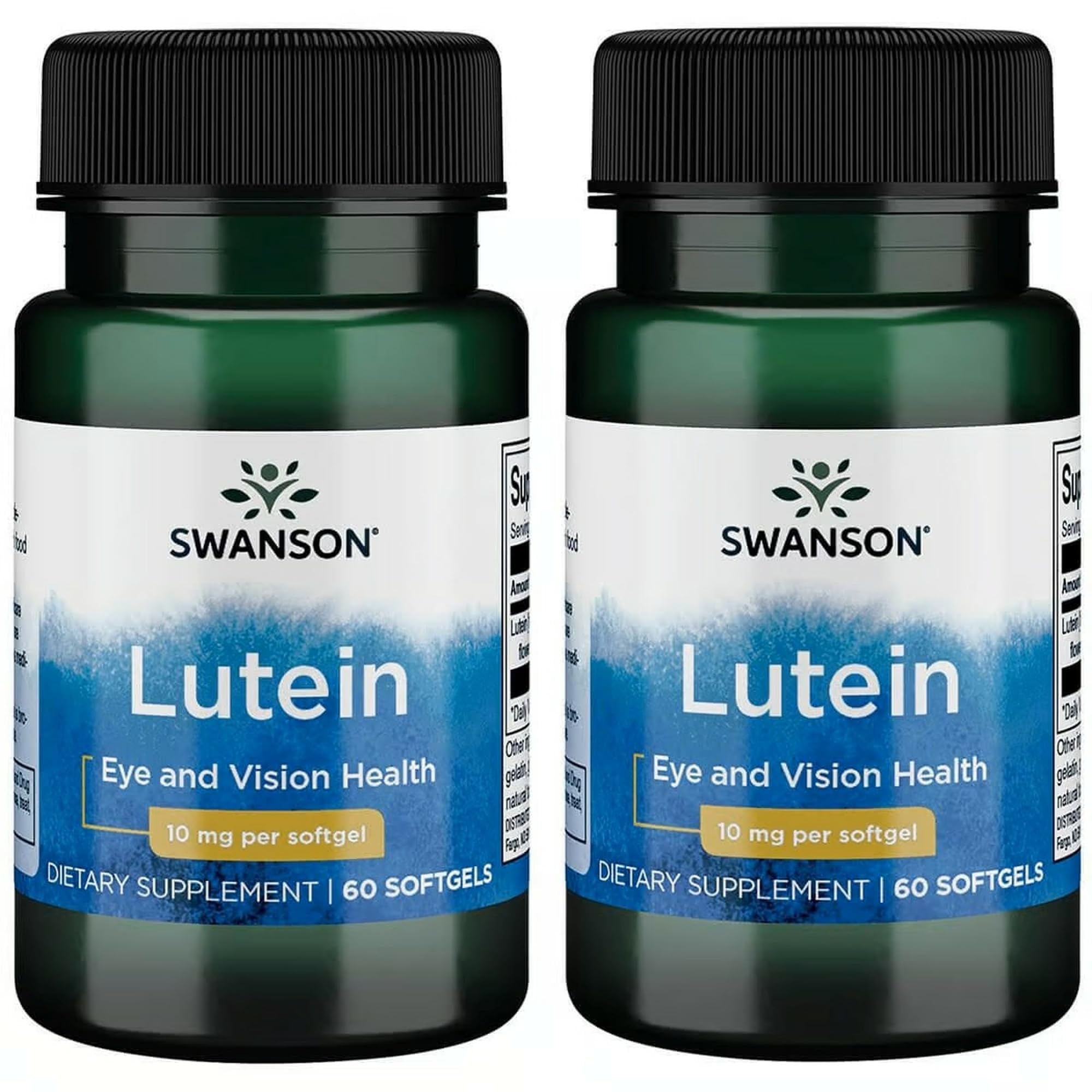 Swanson Lutein 10 Milligrams, Vision Support, 60 Softgels, 2 Pack 30 Count (Pack of 2)
