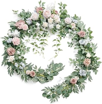 Artificial Eucalyptus Garlands Burgundy, 9FT Faux Greenery Garland Hanging Plant Vines, Wedding Arch Flowers for Wedding Arch Home Party Decor