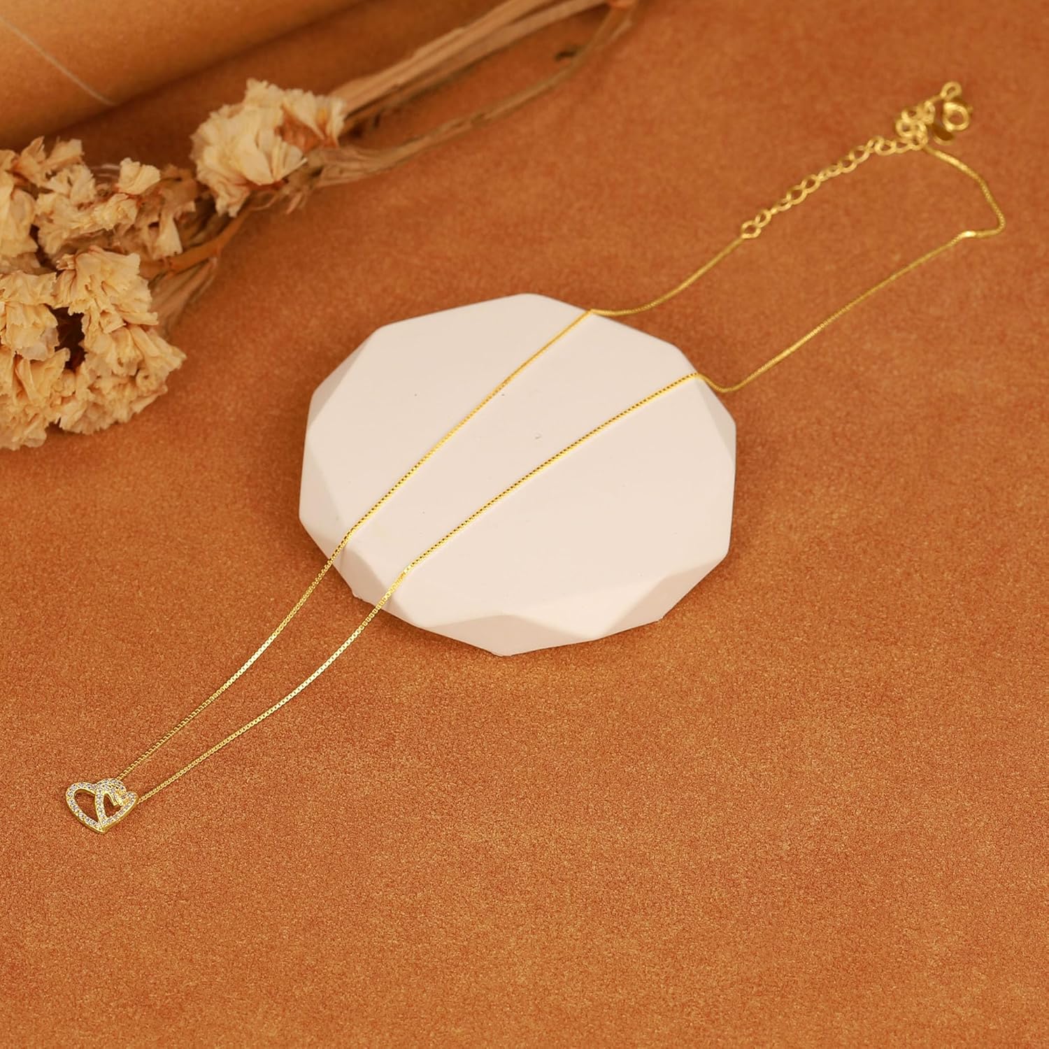 Heart Necklace for Women,925 Sterling Silver Cute Dainty Eternal Love Charm Necklace to Daughter Mother 14k Gold Plated CZ Infinite Love Choker Pendant Necklace Birthday Wedding Jewelry Gifts - Image 6