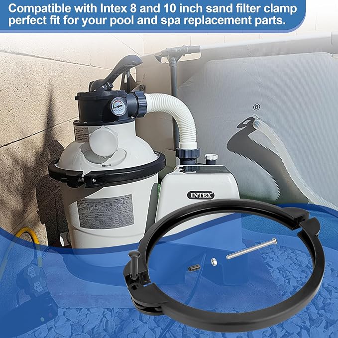 Abrazadera para filtro de piscina compatible Intex 8-10" miniatura 7