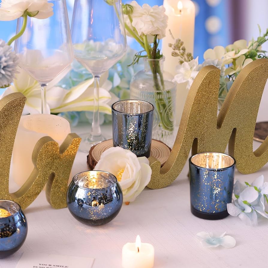 結婚式 テーパーキャンドル キャンドルホルダー ネイビー ゴールド Amazon.co.jp: DEVI ブルーキャンドルホルダー マーキュリー