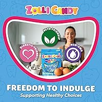 Vista 6 de Zollipops - Paletas Clean Teeth, sabor frambuesa azul, 6.2 onzas