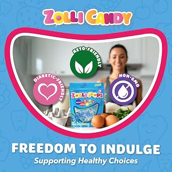 Zollipops Clean Teeth Lollipops, Blue Raspberry, 6.2 Ounce