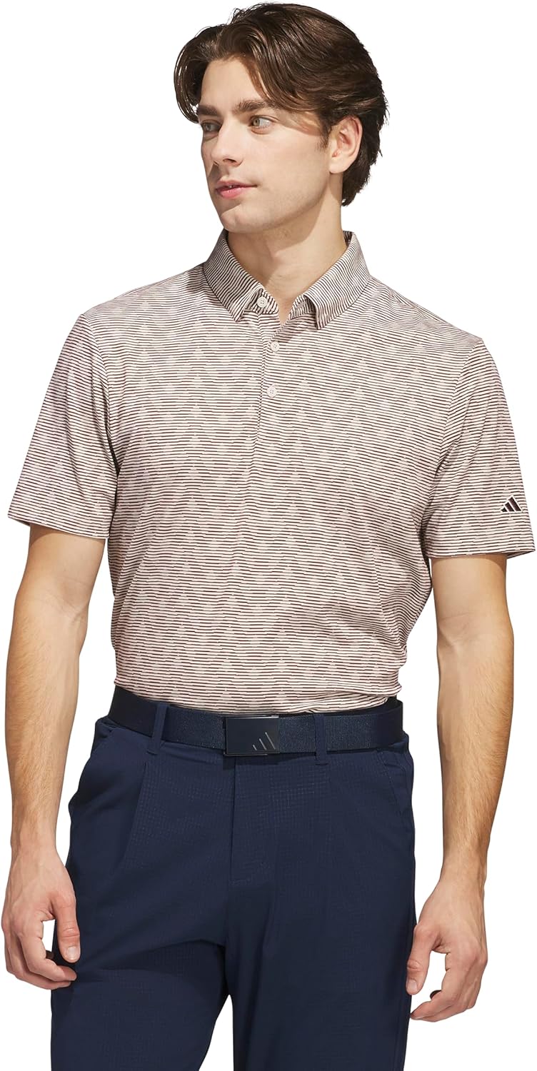 adidas Men's Go-to Printed Stripe Polo Shirt