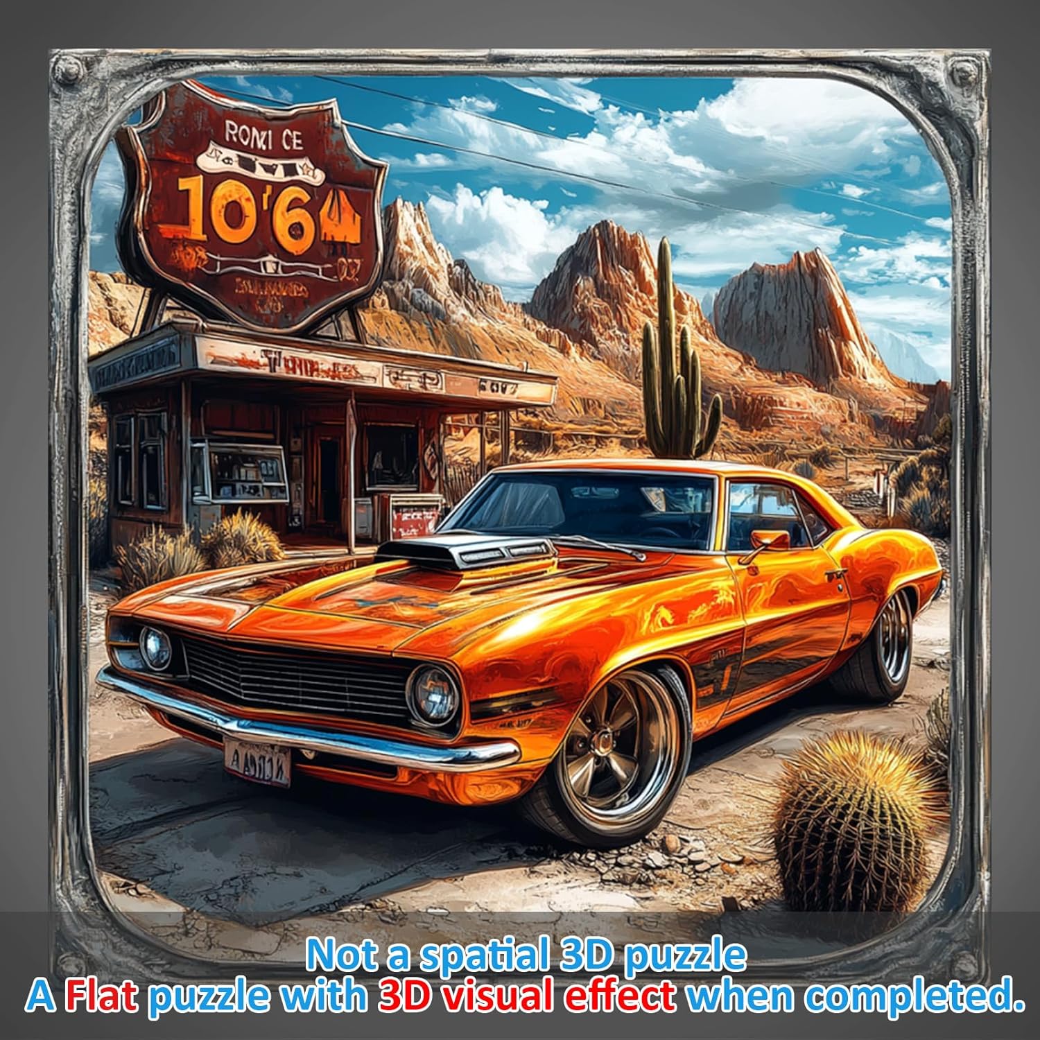Wooden Puzzle for Adults-Unique Shape Advanced Wooden Jigsaw Puzzle, Highway Car Wood Puzzles,Challenge Puzzle for Adults 10.6x10.6 in 200pcs