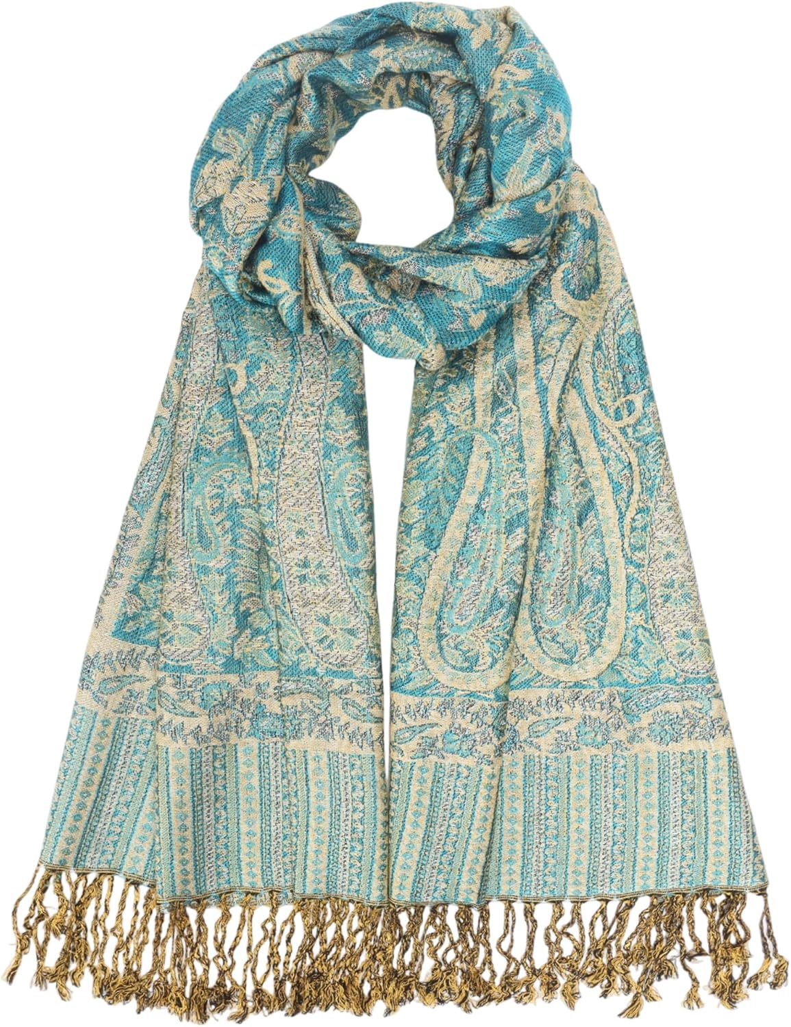 Reversible Paisley Pashmina Rave Scarf Shawl-Soft Silky Pashmina Wraps for Women Evening Dresses