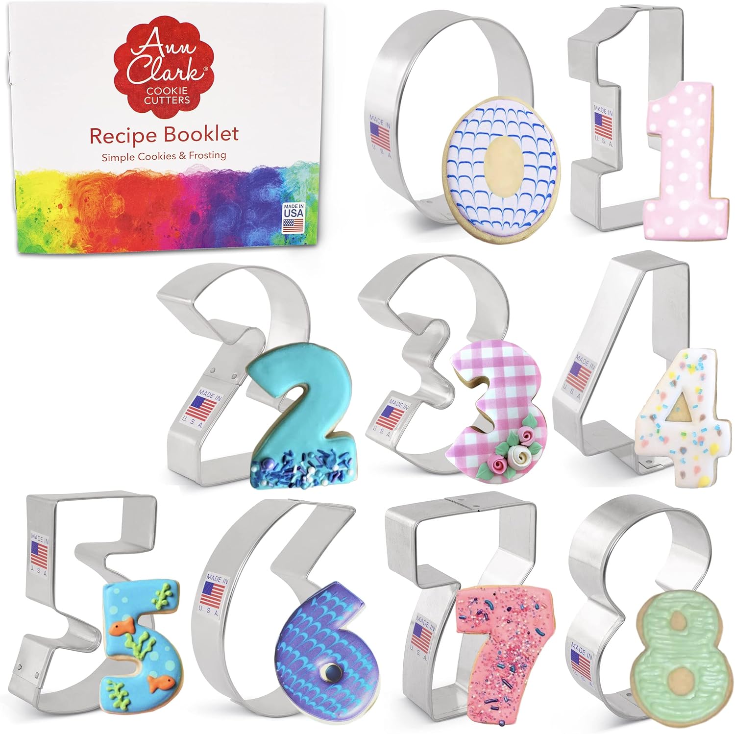 Ann Clark Cookie Cutters 9Piece Numbers Cookie Cutter Set