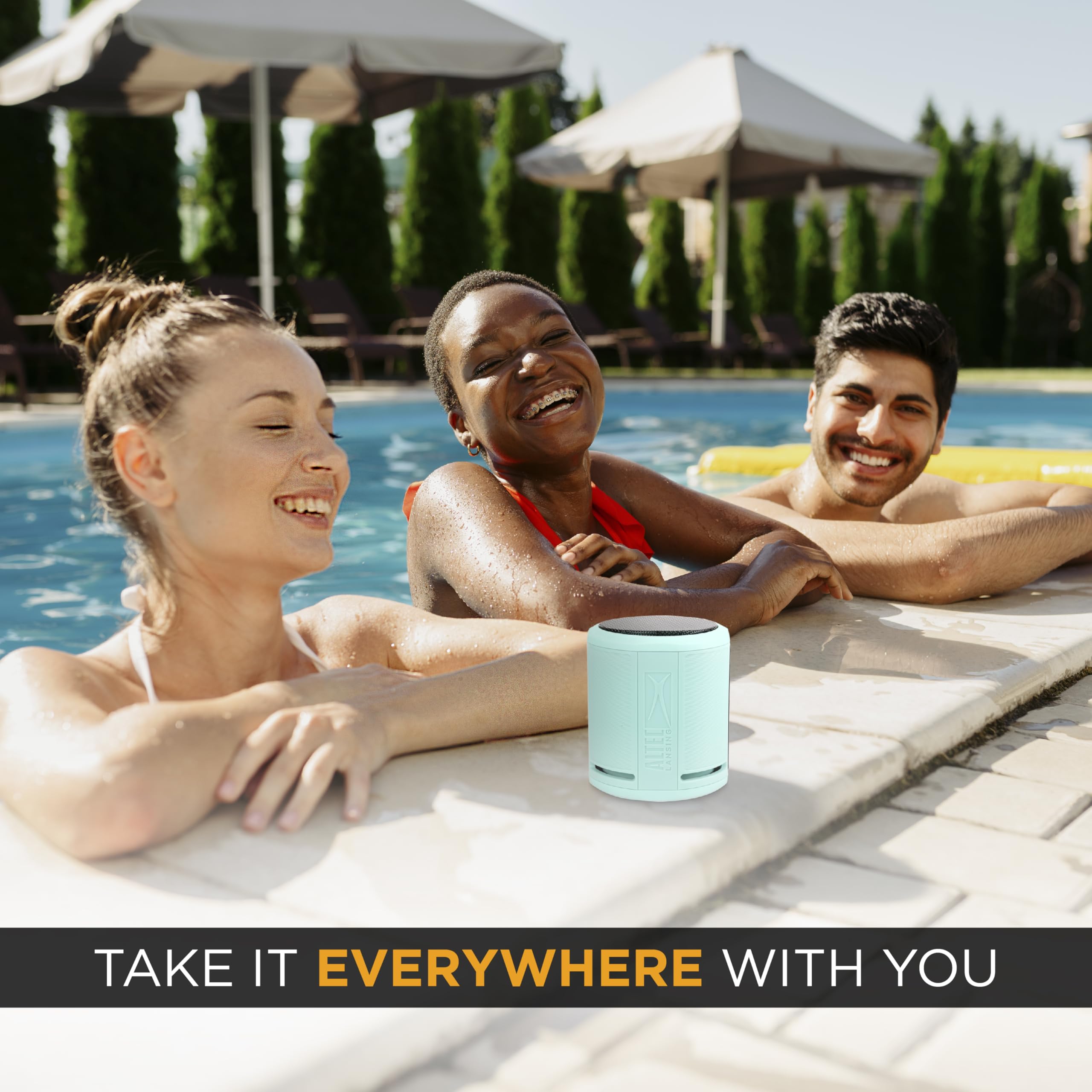 Altec Lansing HydraOrbit - Waterproof Bluetooth Speaker, Lightweight & Portable Speaker for Travel & Outdoor Use, Mint