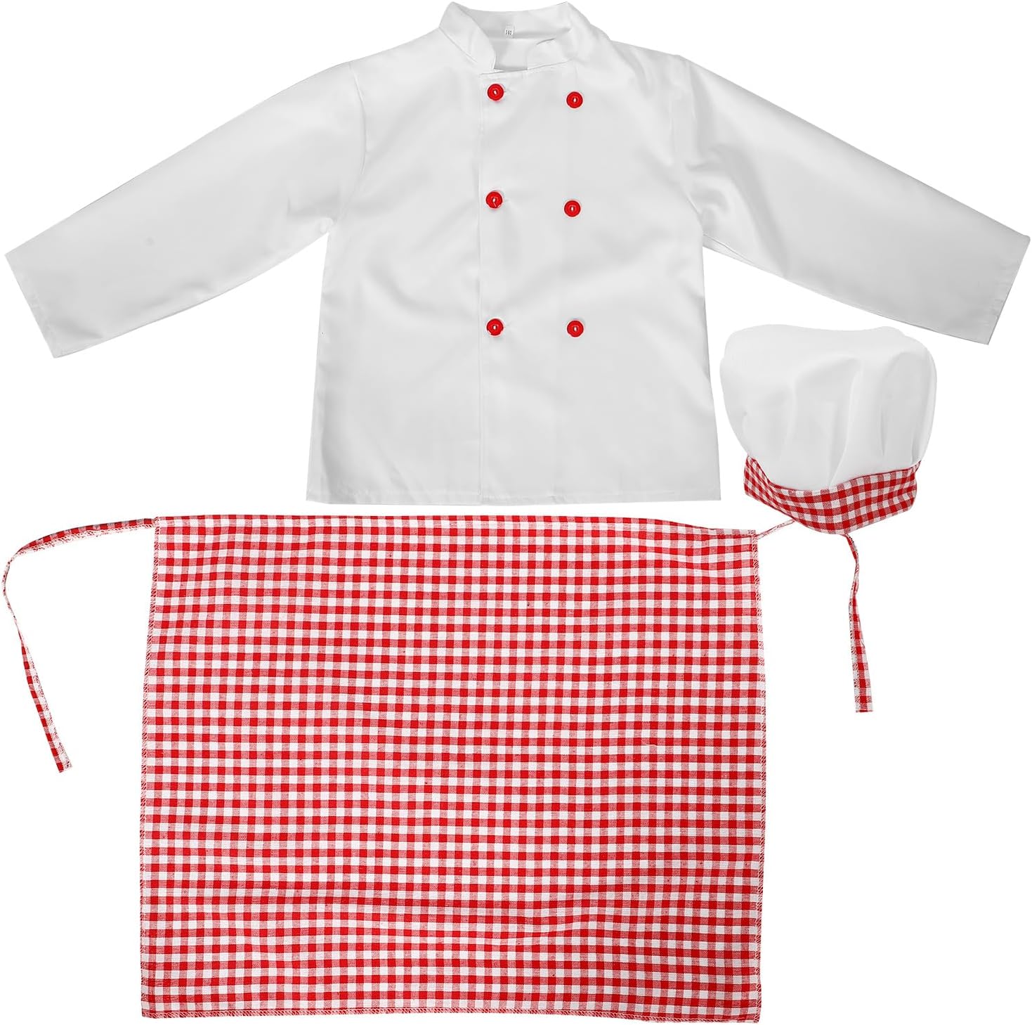 iplusmile 子供用シェフの服装 ロングスリーブコックコート ピンク 通気性素材 ごっこ遊びセット キッズ料理人シェフコスチューム 男の子向け キッチン演出衣装 130cmサイズ