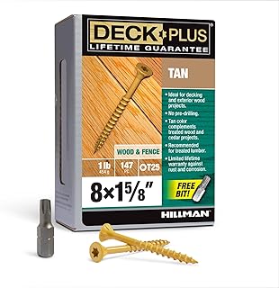 Hillman Deck Plus 48411 Wood Screws #8 x 1-5/8"