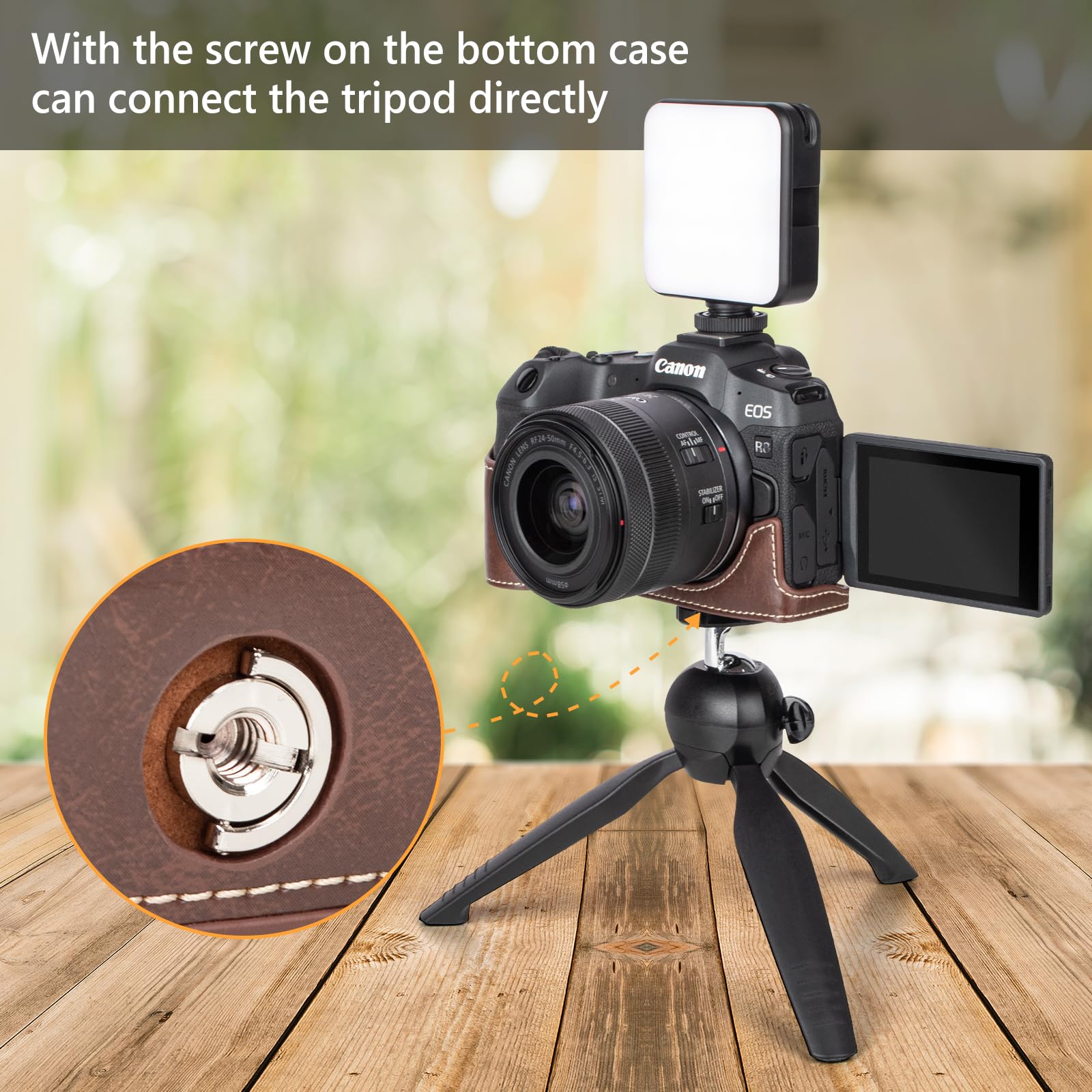 Kit Protection Canon EOS R8 - Étui Silicone Souple + 2 Films LCD Trempés Pour Appareil Photo