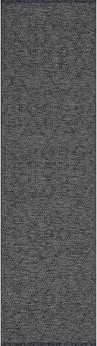 Miniatura 4 de Alfombra de pasillo lavable a máquina y antideslizante de 2 x 8 pies para pasillo, entrada, cocina 70% algodón, gris oscuro 2 pies 3 pulgadas x 7