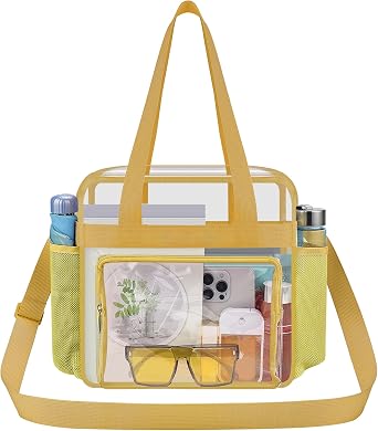 Oraben Clear Tote Bag Clear Bag Stadium Approved 12x6x12 Stadium Bag for Work, Sports Games,Gym