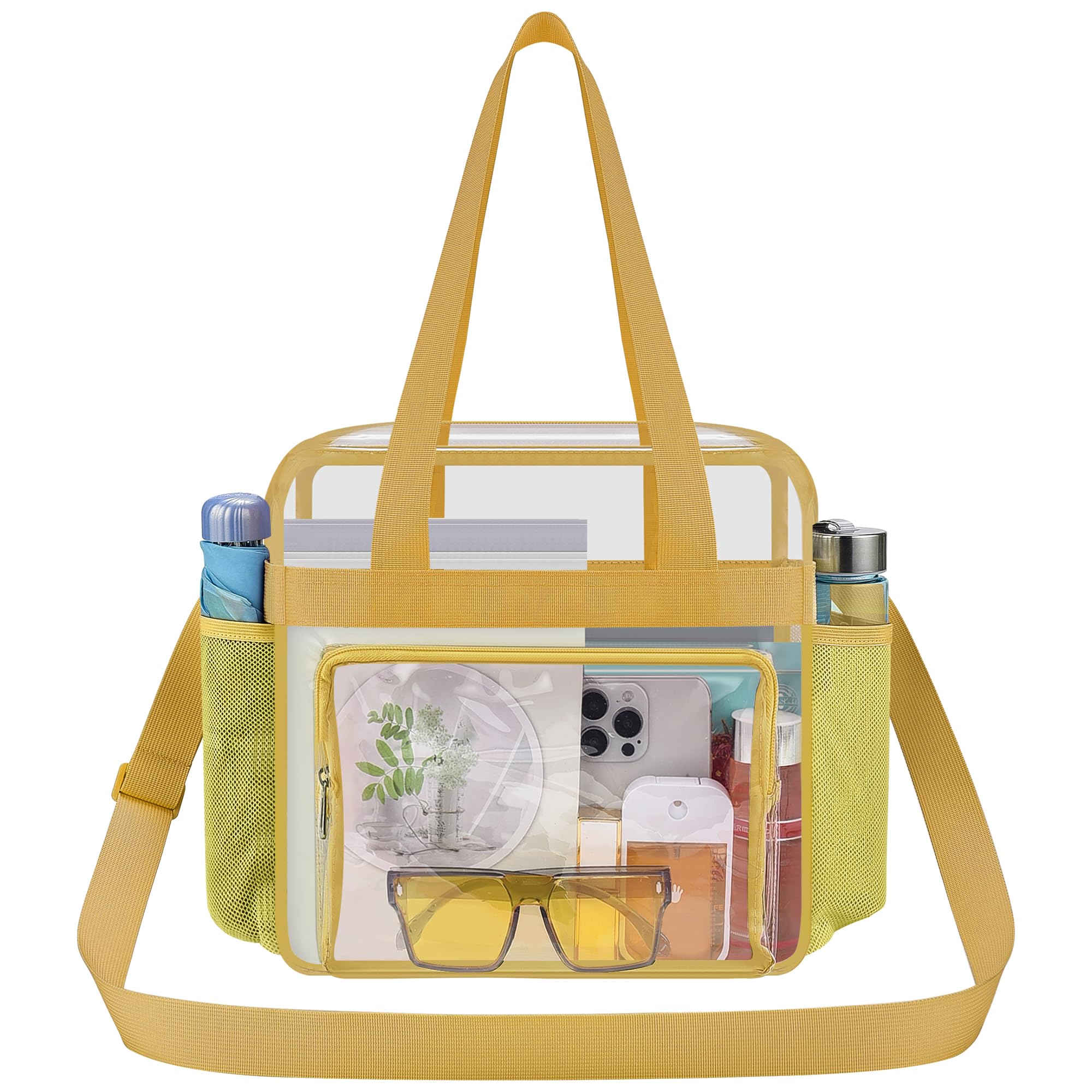 Oraben Clear Tote Bag Clear Bag Stadium Approved 12x6x12 Stadium Bag for Work, Sports Games,Gym