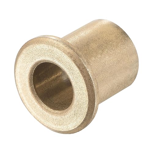Miniatura 10 de uxcell Rodamientos de manga de brida 0.236 in Diámetro 0.394 in OD 0.472 in Longitud 0.551 in Diámetro de brida 0.079 in Espesor de brida Bronce