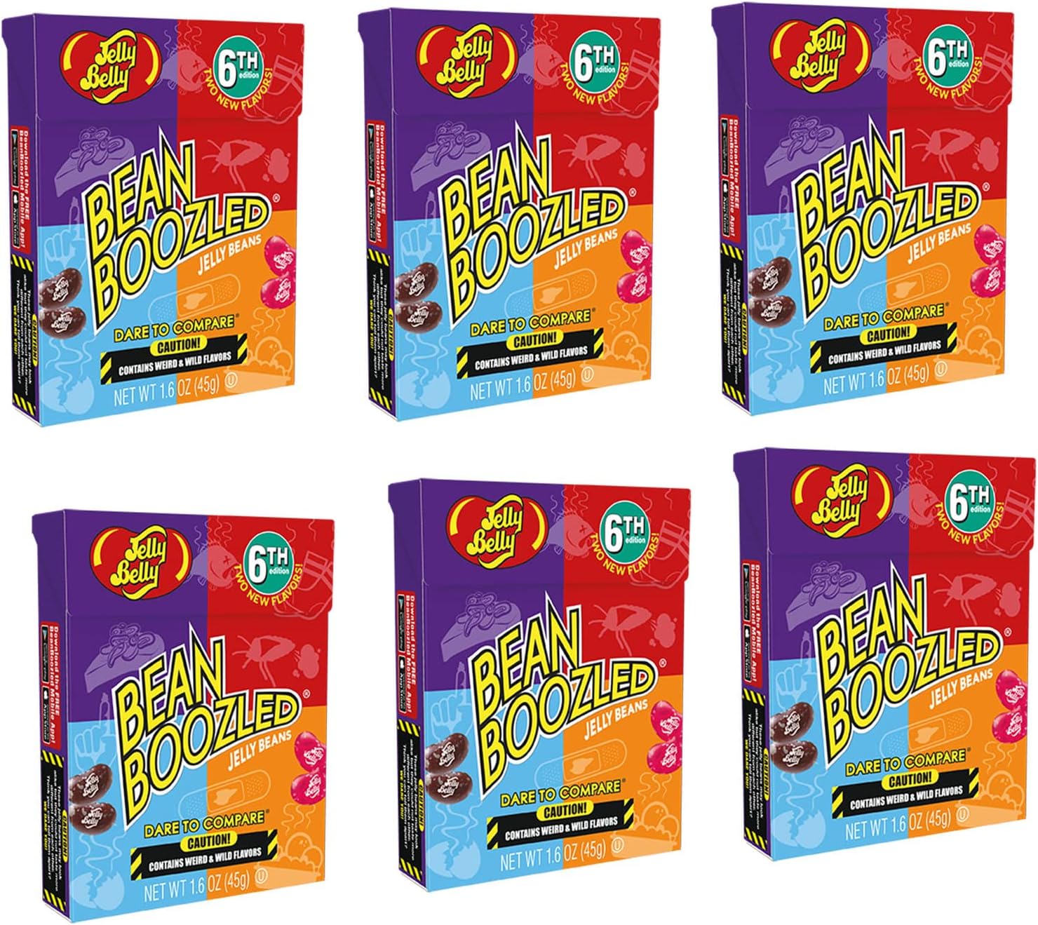 BeanBoozled 6th Edition Jelly Beans 1.6 oz box 6 Pack