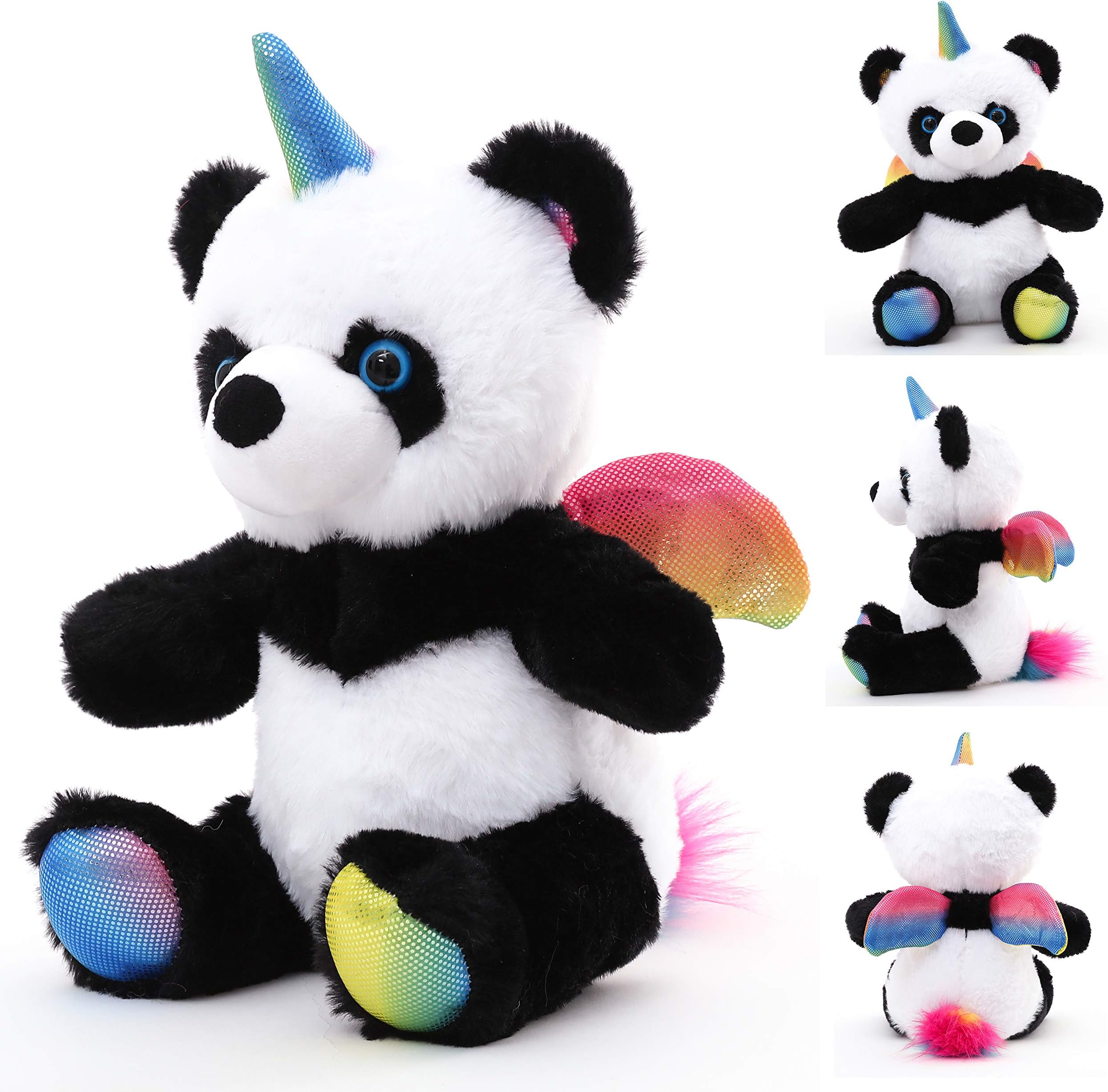 Designed Cute Pandacorn Stuffed Animal for Kids Soft Panda Plush Toys with Wings and Corn Like Unicorn Perfect Plushies Toys Stuffed Animal Gift for Birthday, Valentine, Christmas