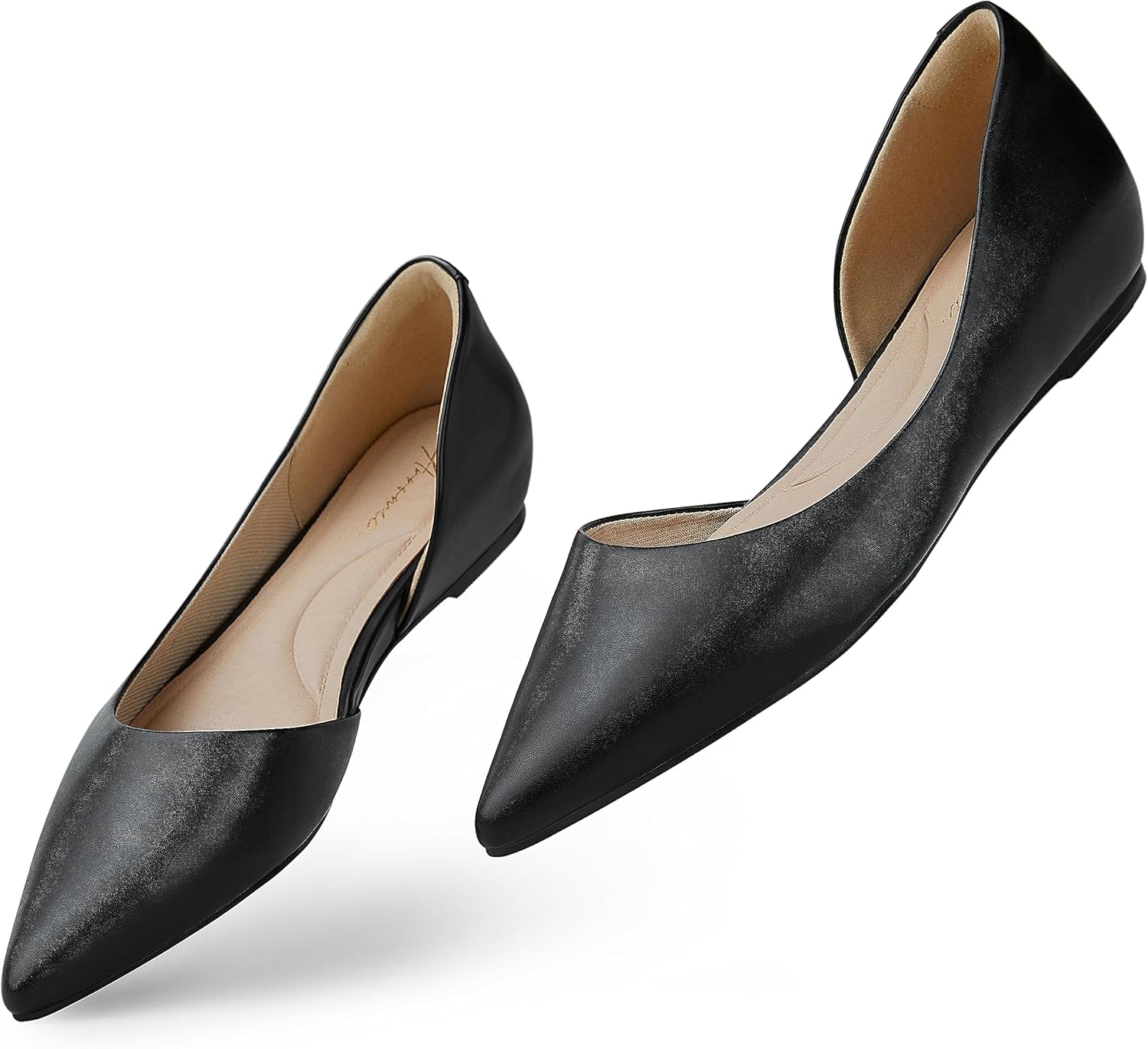 Arromic Flats Shoes for Women, Low Wedge Pointed Toe Women Flats with Arch Support, Heel Pad and Inner Heel, Comfortable Slip on Flats for Office Work Casual Dressy Wedding - Image 8