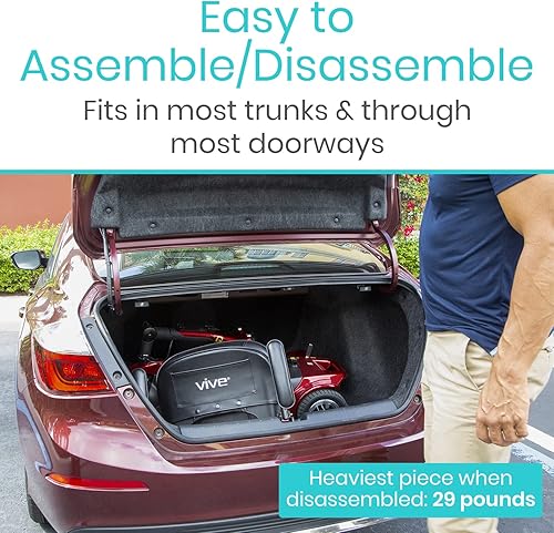 Miniatura 3 de Vive Scooter de movilidad de 3 ruedas – Dispositivo de silla de ruedas móvil eléctrica para adultos – Plegable, plegable y compacto para viajes