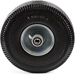 RK Heavy Duty Solid Rubber Flat Free Tubeless Hand Truck/Utility Tire Wheels, 4.10/3.50-4" Tire, 2-1/4" Offset Hub, 5/8" Ball Bearing