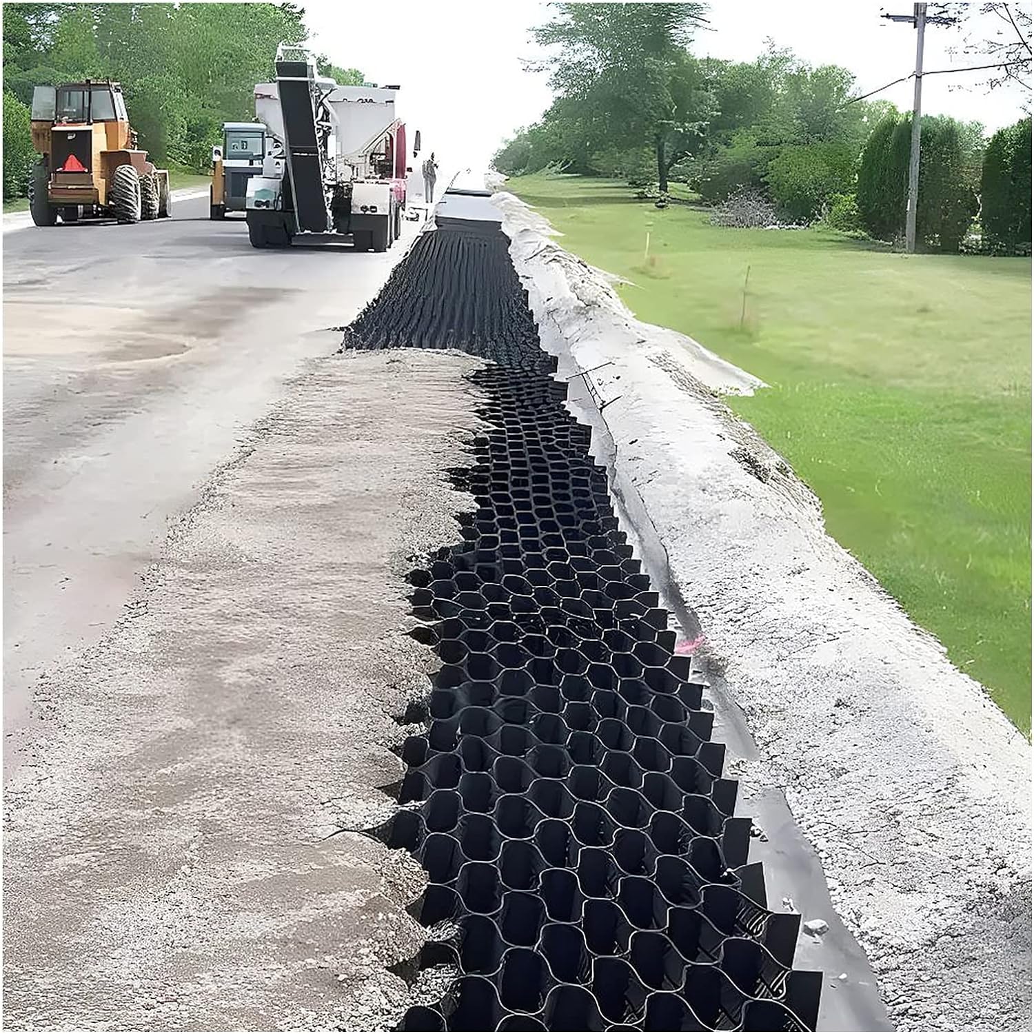 Geomalla de entrada ELzEy para solucionar hundimientos en muros y suelos de 10m x 6m