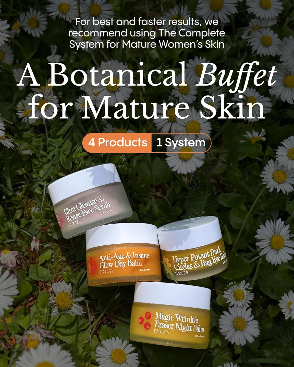 FRØYA Organics Anti-Age & Insane Glow Day Balm | Younger Skin and Instant Glow Results | Rosehip Pomegranate Sea Buckthorn Beeswax | Water Free Daily Moisture Balm | 30ml