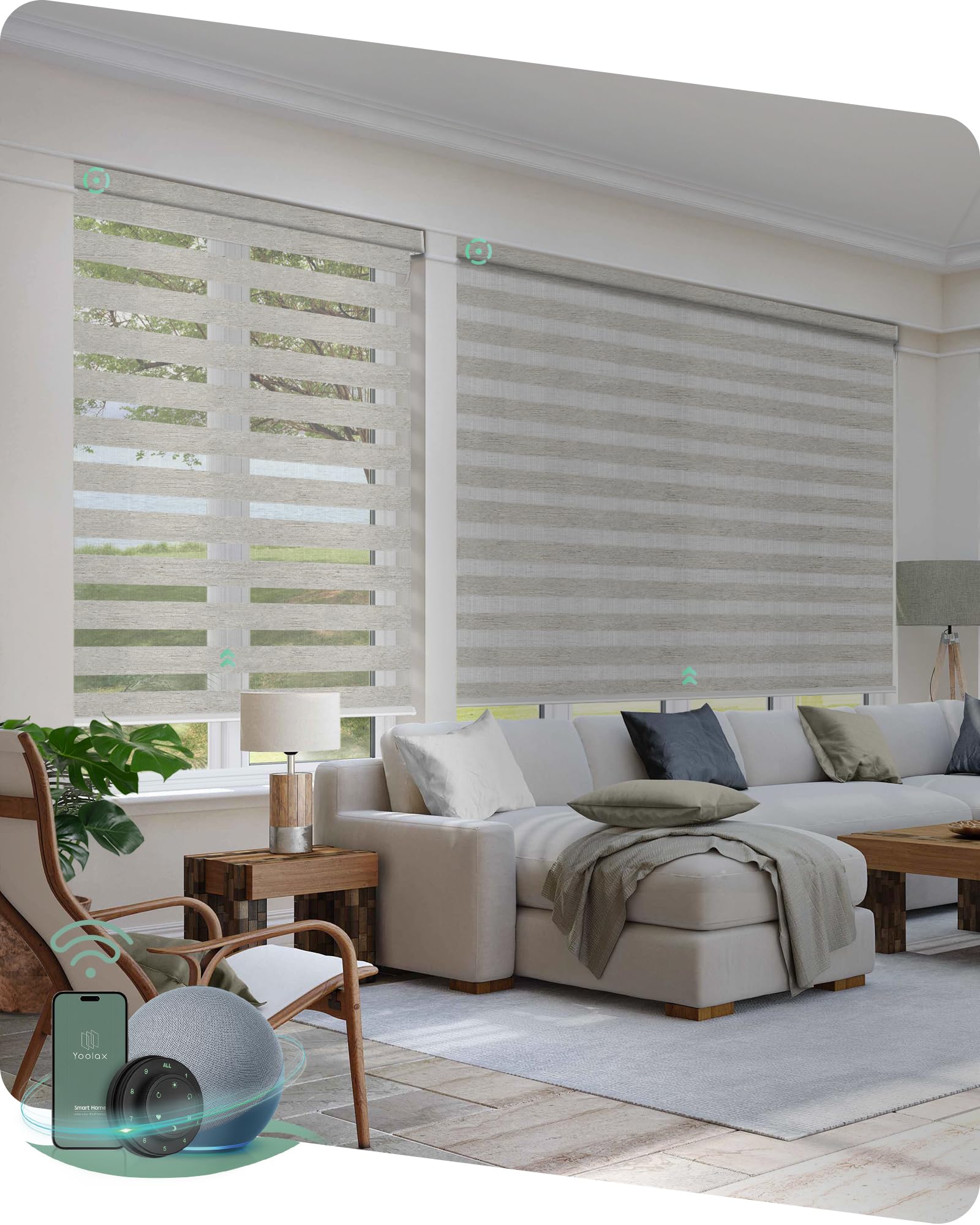 Yoolax Motorized Zebra Blinds